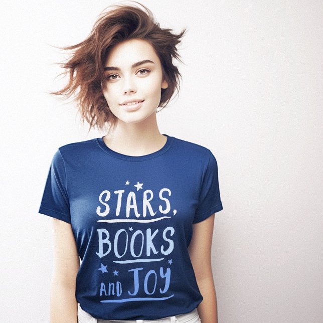 Camiseta Stars Books Joy Happy (Stars Books Joy Happy T-Shirt)
