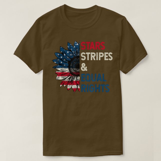Camiseta Stars Stripes and Equal Rights 4 de julio (Diseño del anverso)