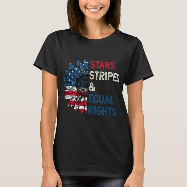 Camiseta Stars Stripes and Equal Rights 4 de julio (Anverso)