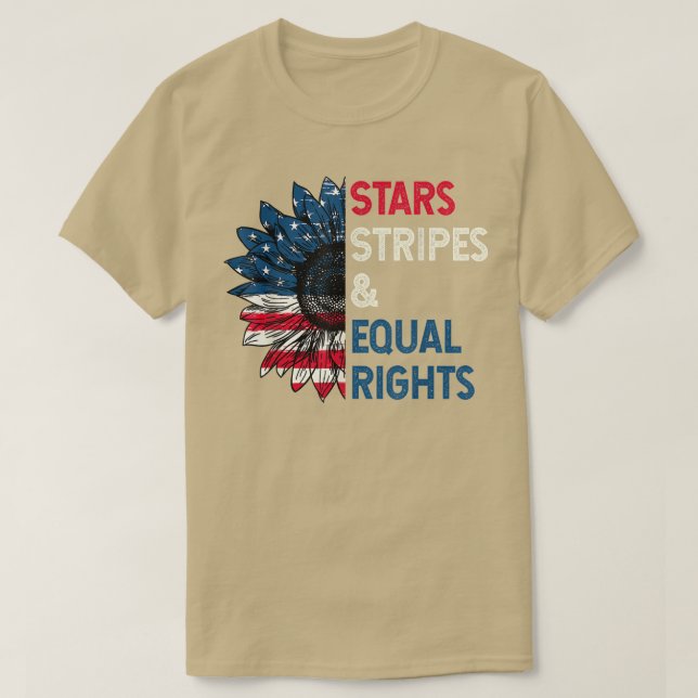 Camiseta Stars Stripes and Equal Rights 4 de julio (Diseño del anverso)