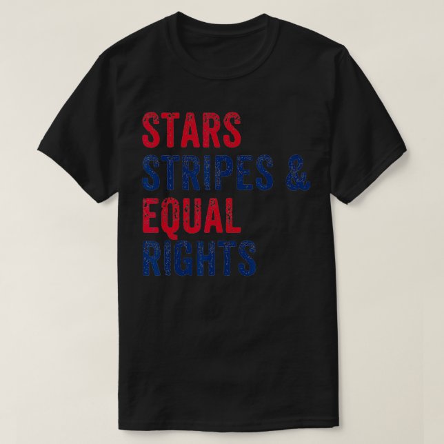 Camiseta Stars Stripes and Equal Rights 4 de julio (Diseño del anverso)