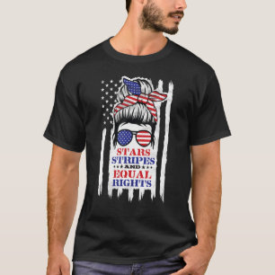 Camiseta Stars Stripes And Equal Rights Tee Messy Bun 4O