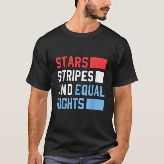 Camiseta Stars Stripes and Equal Rights Women's Rights 4º
