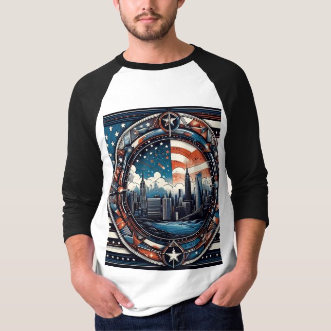 Camiseta "Stars, Stripes, and Style: Trendy US-Inspired Tee (Anverso)