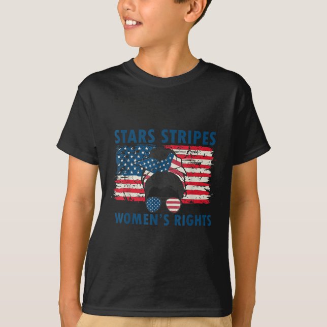 Camiseta Stars Stripes And Womens Rights 4th Of July Equal  (Anverso)