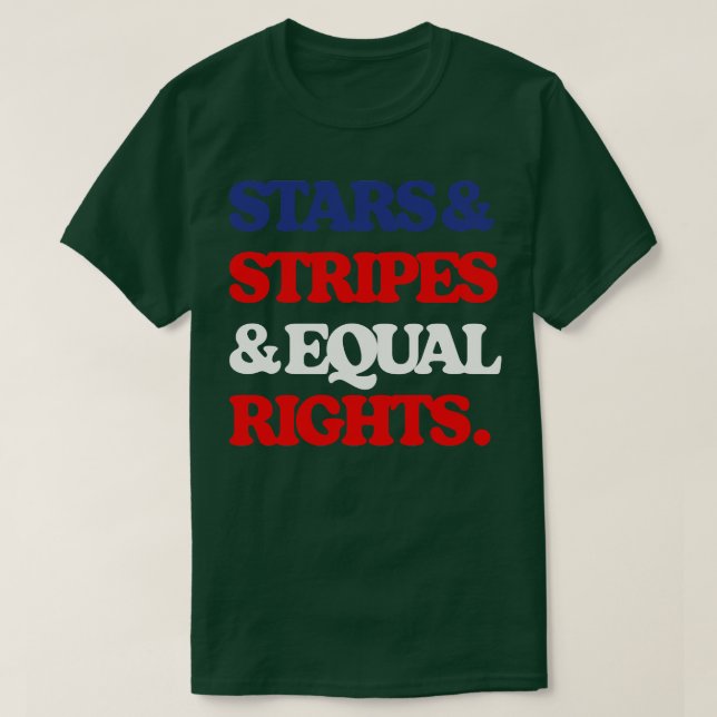 Camiseta Stars Stripes Equal Rights 1 (Diseño del anverso)