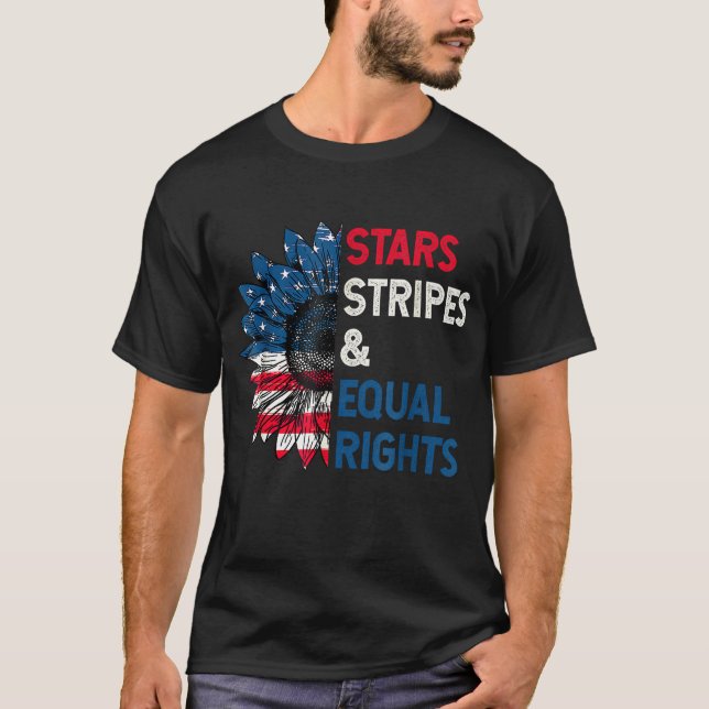 Camiseta Stars Stripes Equal Rights 4th Of July Women's Rig (Anverso)