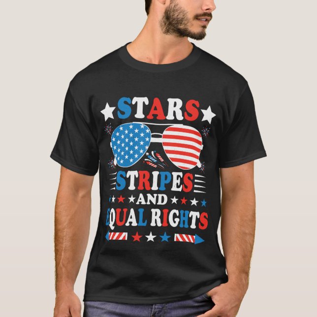Camiseta Stars, Stripes & Equal Rights – Patriotic Equality (Anverso)