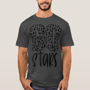 Camiseta Stars Team Mascot School Spirit Game Night Leopard