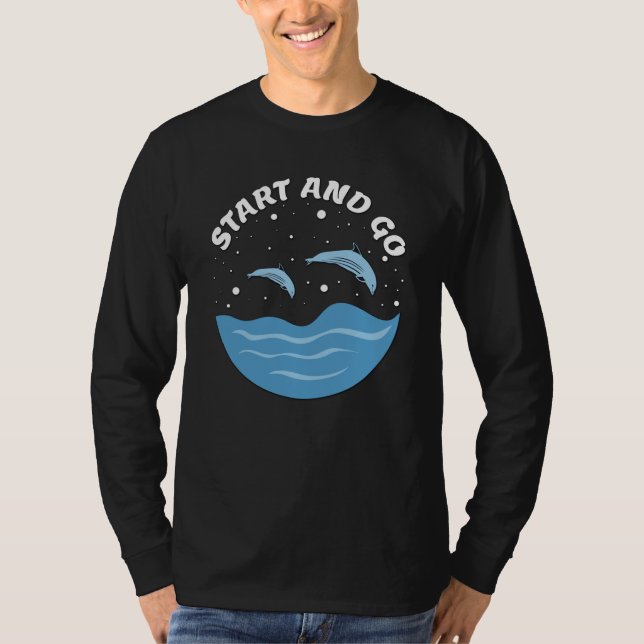 Camiseta Start and Go! - Cute Dolphins (Anverso)
