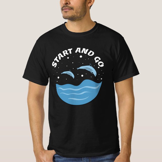 Camiseta Start and Go! - Cute Dolphins (Anverso)