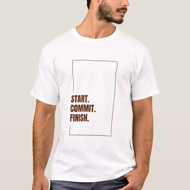 Camiseta START. Commit. Finish. (Anverso)