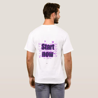 Camiseta Start Now – Purple Motivational Design