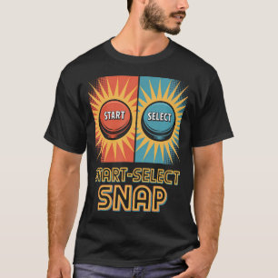 Camiseta Start Select Snap Juego Retro de Videojuegos de Cu