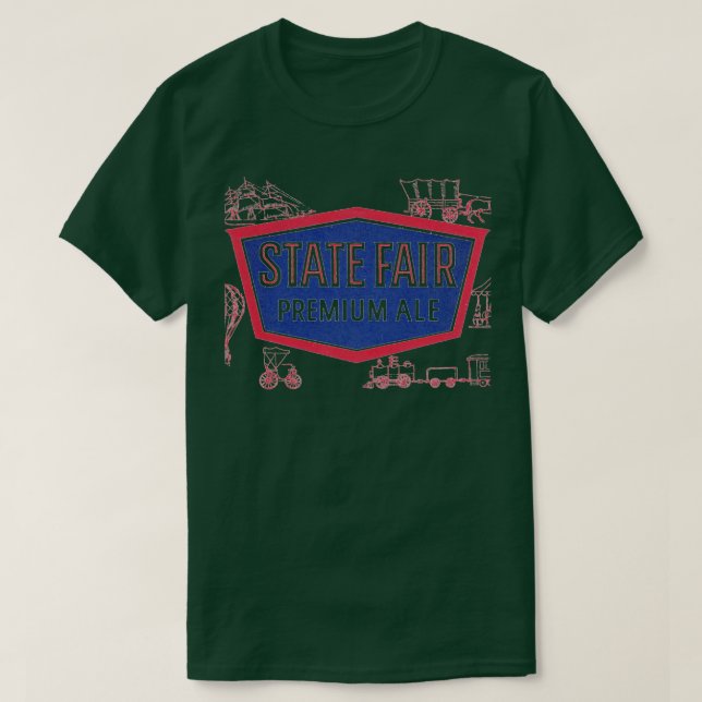 Camiseta State Fair Premium Ale Beer Retro Defunción Brewer (Diseño del anverso)