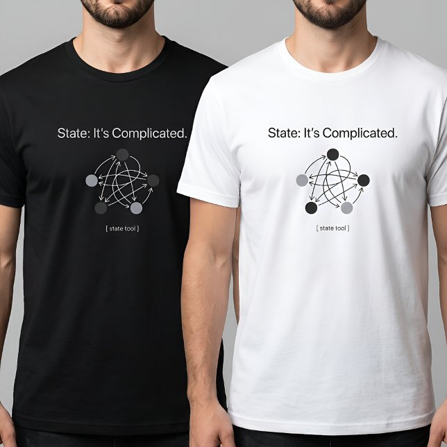 Camiseta State Its Complicated Programmer Humor (Subido por el creador)