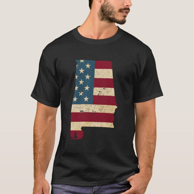 Camiseta State Of Alabama Patriotic Usa Flag For (Anverso)