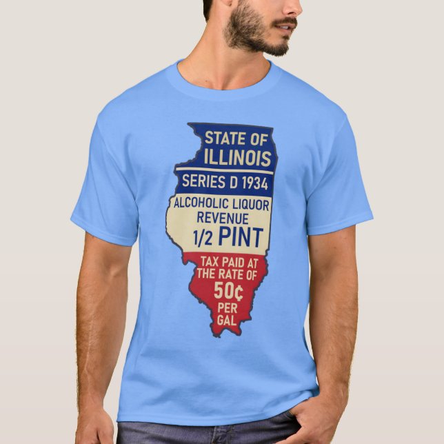 Camiseta State of Illinois Liquor Tax Sticker (Anverso)
