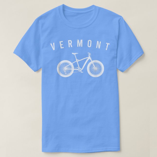 Camiseta State Vermont Map Fatbike Fat Bike Tire Offroad Sn (Diseño del anverso)