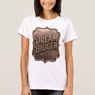 Camiseta Statement Gold DREAM BIGGER