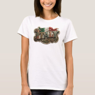 Camiseta Statement Gold ITALIA Arte Portátil v2