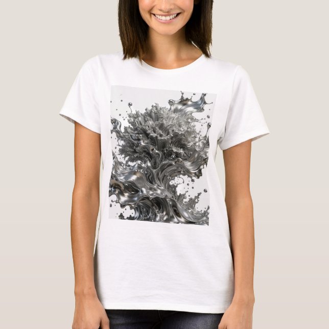 Camiseta Statement Plateado ARTE ABSTRACTO Stateme (Anverso)