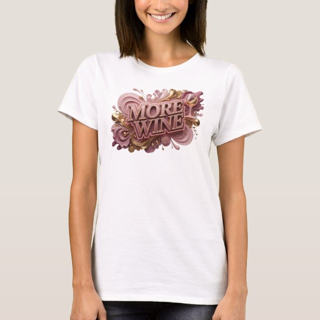 Camiseta Statement Rojo MÁS VINO (Anverso)