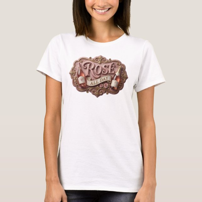 Camiseta Statement Rosa ROS ALL DAY (Anverso)