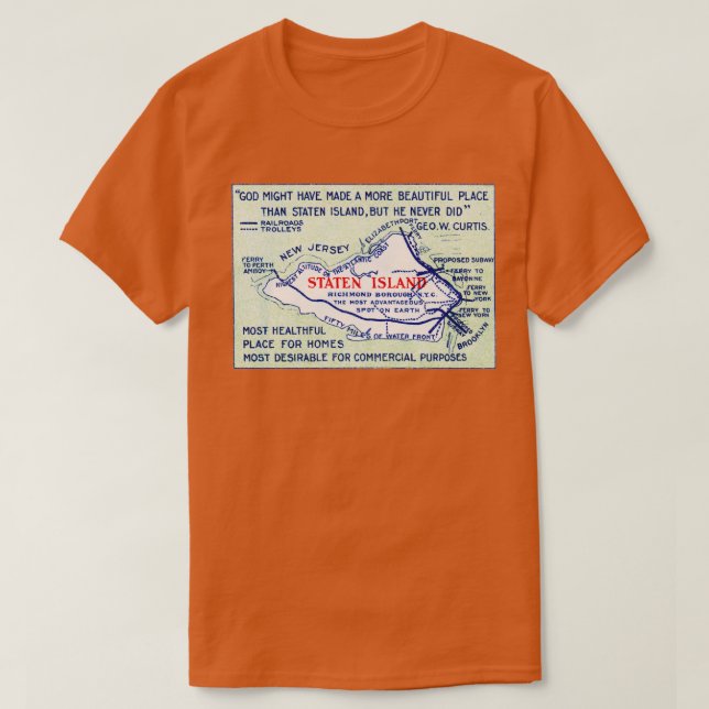 Camiseta Staten Island Nueva York 1920 (Diseño del anverso)