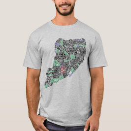 Camiseta Staten Island NY Typography Map Tee Shirt