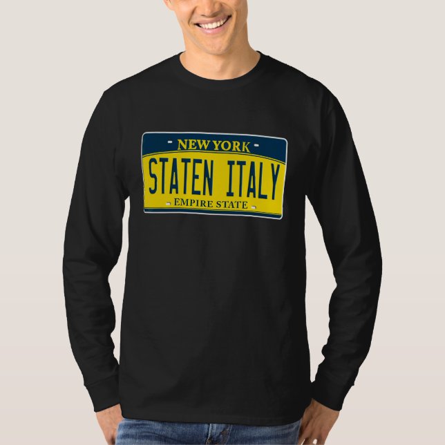 Camiseta Staten Italy Island Ny New York Italiano Americano (Anverso)