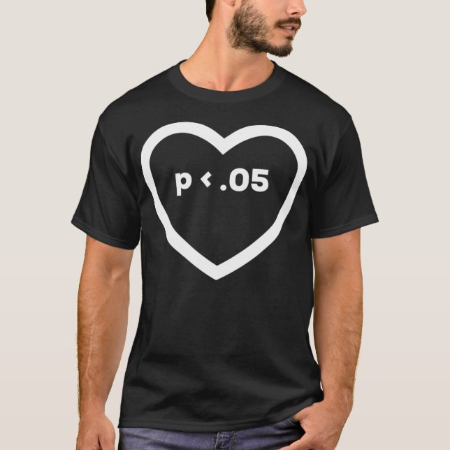 Camiseta Statistics P-value Heart  (Anverso)