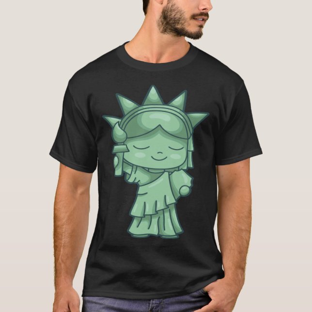 Camiseta Statue of Liberty Patriotic  USA Sightseeing New Y (Anverso)