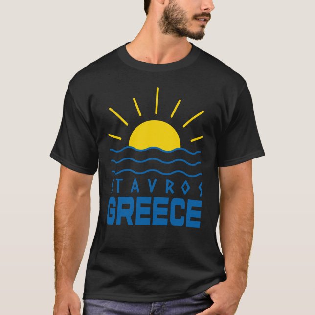 Camiseta Stavros Grecia Sunshine and Sea's Black (Anverso)