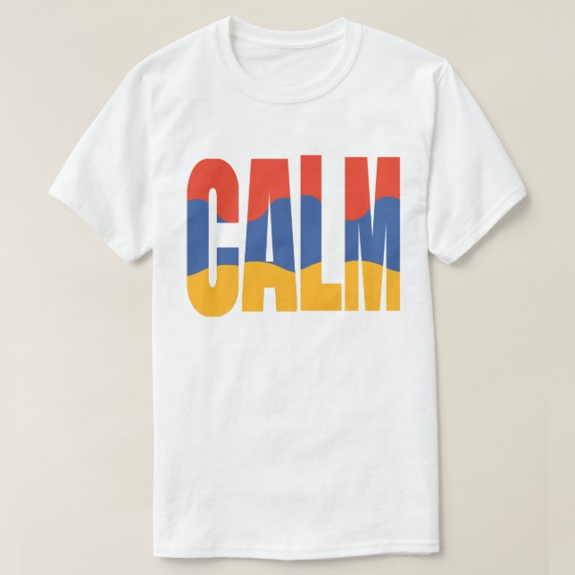 Camiseta Stay Calm Minimalist Typography Sticker (Diseño del anverso)