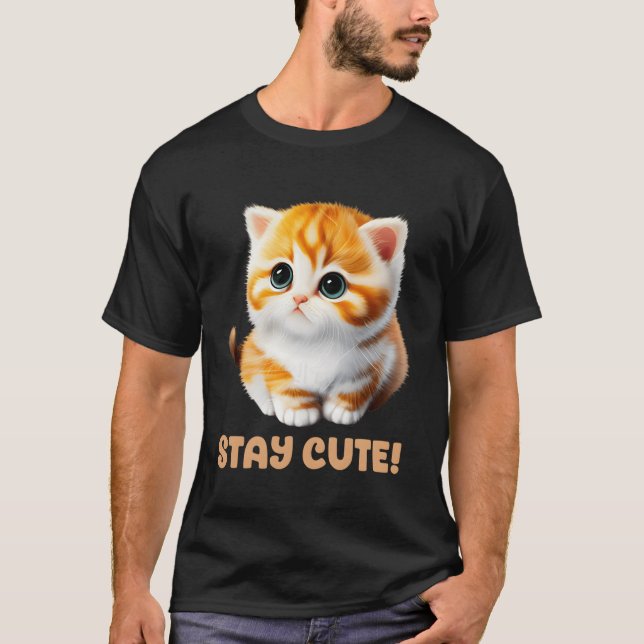Camiseta Stay Cat Kitten Dueña De Mamá Bonito (Anverso)