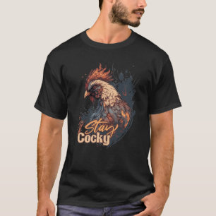 Camiseta Stay Cocky Chicken Humor Farm Animal
