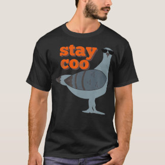 Camiseta Stay Coo Funny Pigeon Bird con gafas de sol