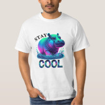Stay Cool Hipopótamo Neon en el Pantano