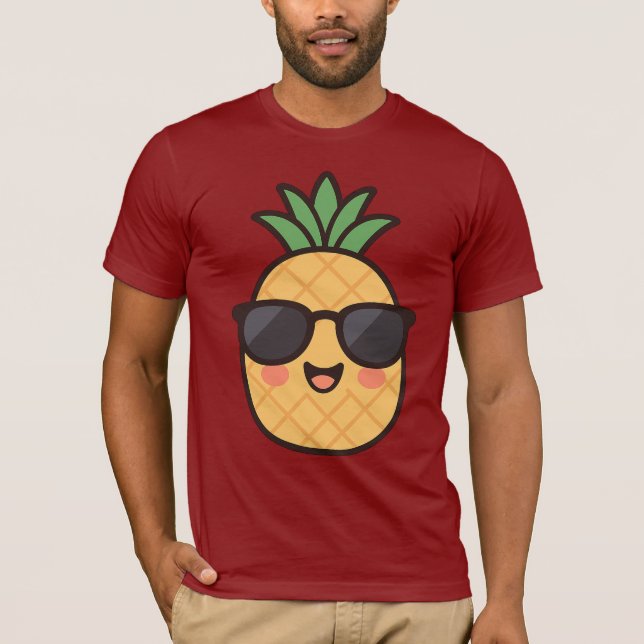 Camiseta Stay Cool – Kawaii Pineapple Summer Design (Anverso)