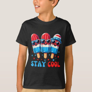 Camiseta Stay Cool Popsicle 4 de julio chicos hombres Usa A