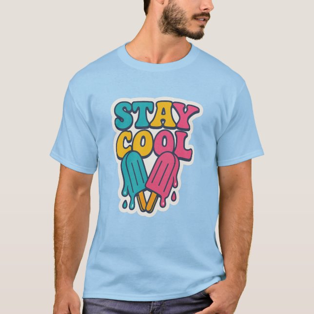 Camiseta Stay Cool – Retro Summer Popsicle (Anverso)