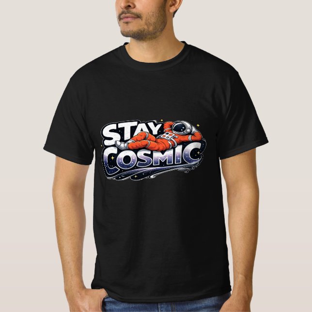 Camiseta Stay Cosmic Astronaut Space Graphic T-Shirt  (Anverso)
