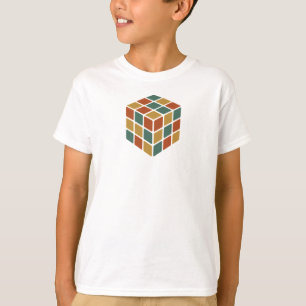 Camiseta Stay Cubed   Rompecabezas estilo cubo retro