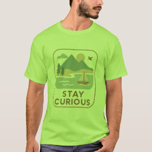 Camiseta Stay Curious - Minimalismo inspirado en la natural