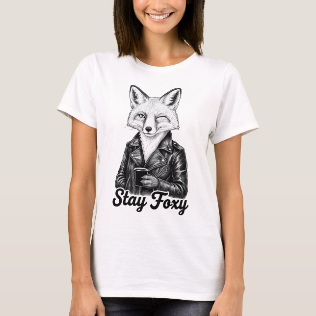 Camiseta Stay Foxy Cool Fox Design (Anverso)