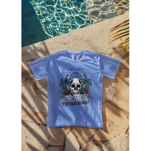 Camiseta "Stay Fresh Skull Beach" - Edgy Surf (Subido por el creador)