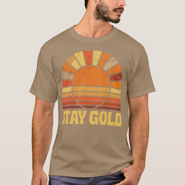Camiseta Stay Gold - Outsiders Classic 1980 Retro (Anverso)