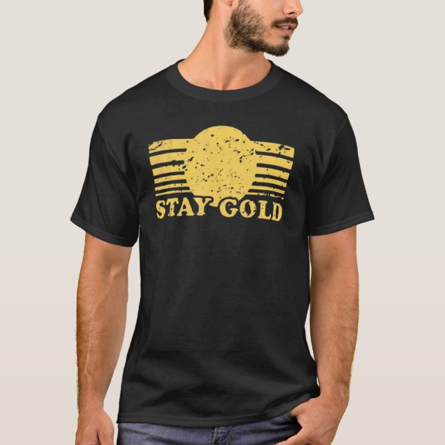 Camiseta Stay Gold Saying Graphic (Anverso)