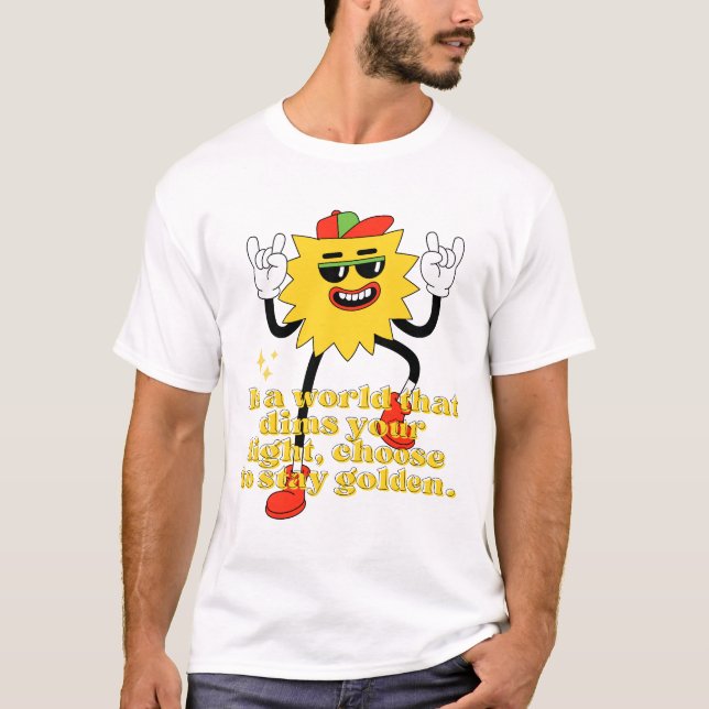 Camiseta Stay Golden Retro - Víbora positiva 70 (Anverso)